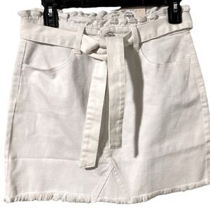 SO Denim Belted Mini Skirt High Rise Modern White 9/29W NEW